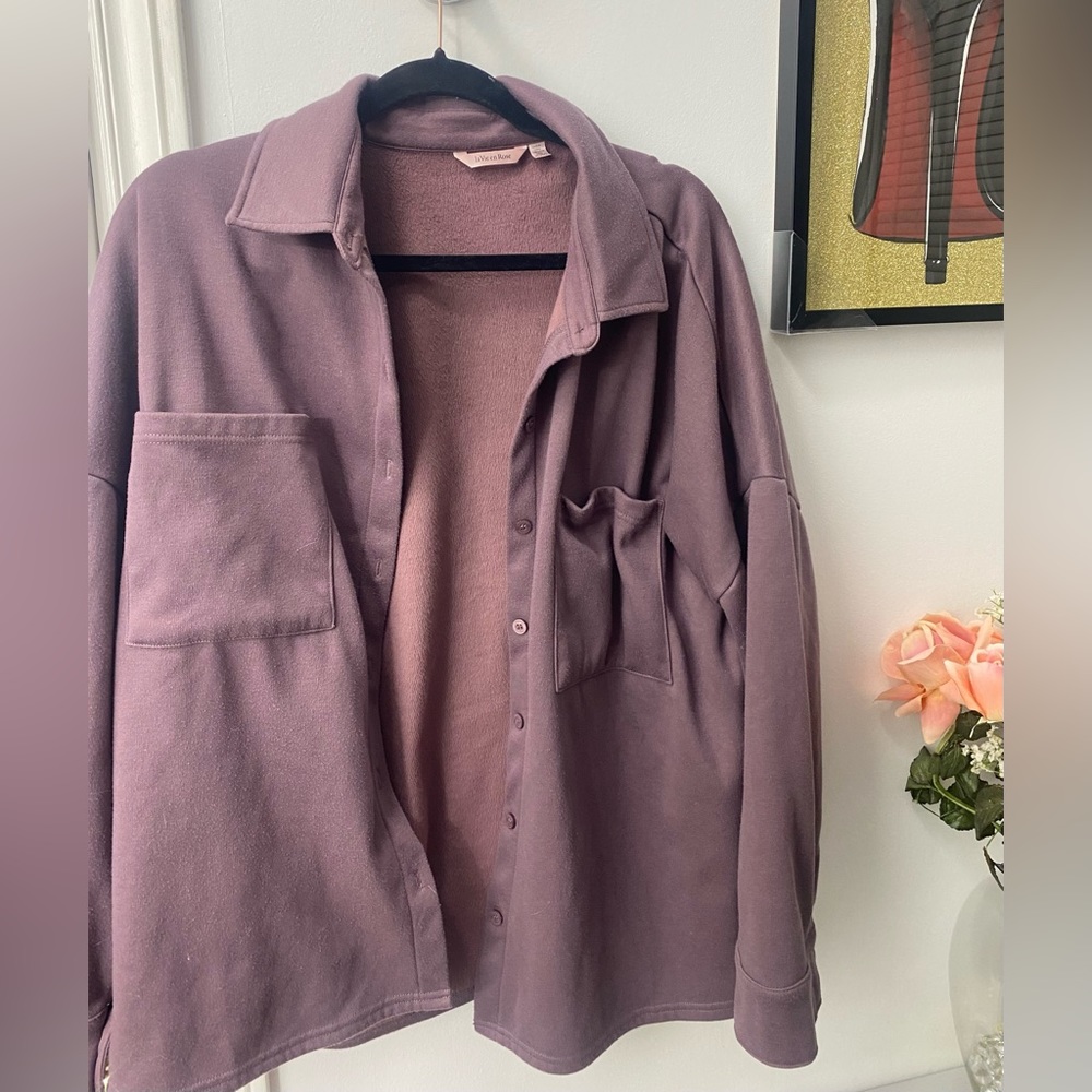 Xl purple shacket sweater